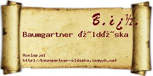 Baumgartner Áldáska névjegykártya